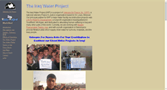 Desktop Screenshot of iraqwaterproject.org